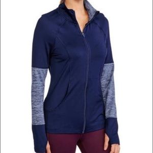 Danskin Semi Fitted Women’s Full Zip Jacket Small S - Navy